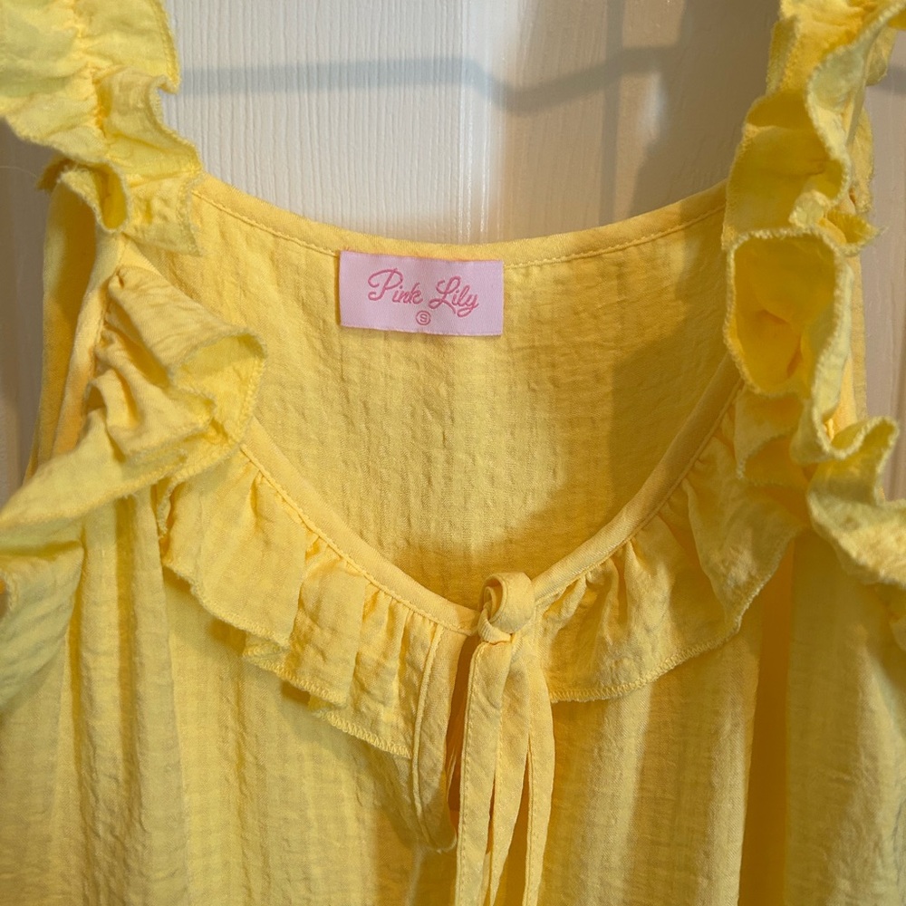Yellow Ruffled Sundress - Picture 2 of 2